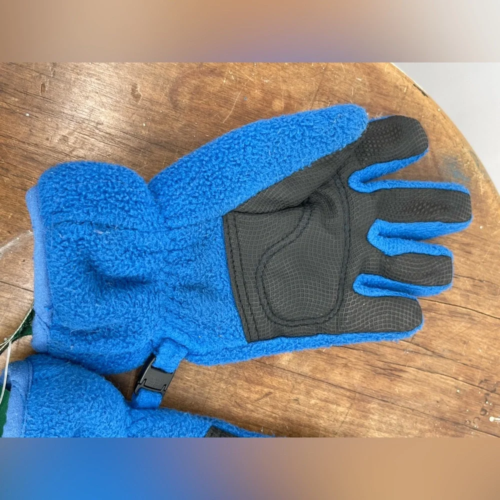 L.L. Bean Blue and Gray Kids' Fleece Gloves